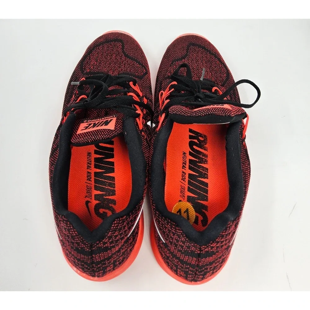 Nike‎ Lunartempo 2 Running Shoes Mens 11 Lightweight Athletic Black Crimson